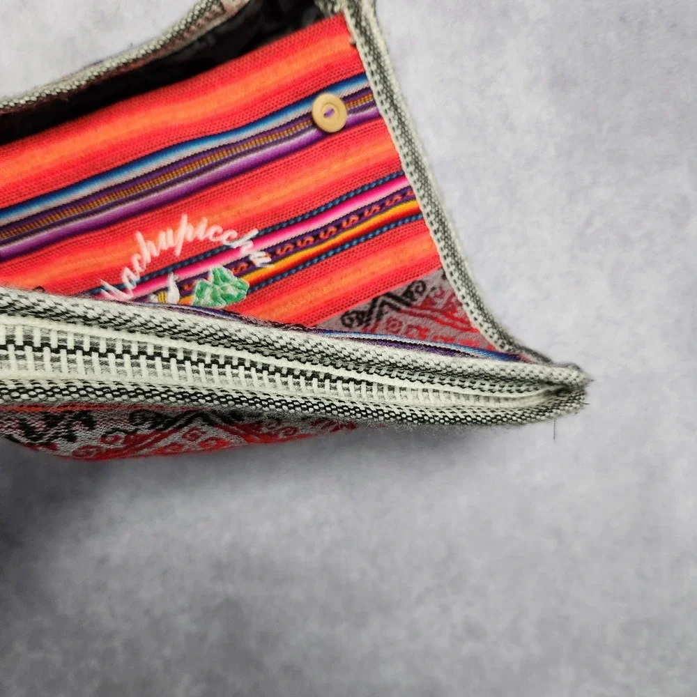 Machu Picchu Cusco Peru Woven Crossbody Bag Llama Embroidered South America